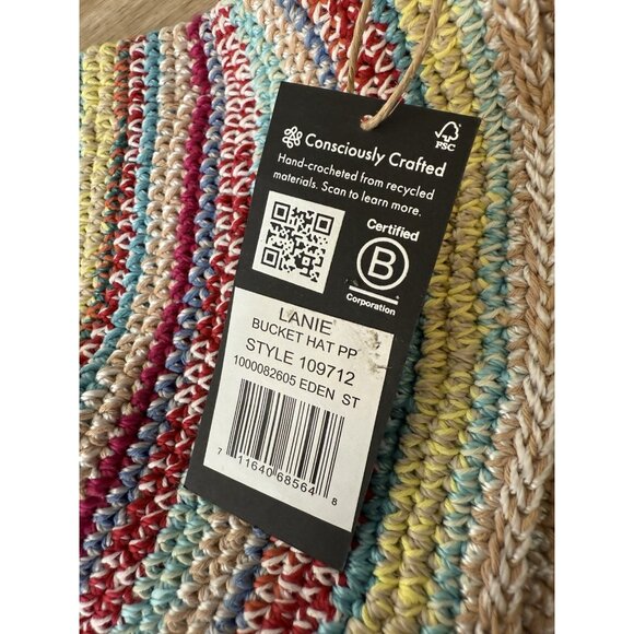 The Sak Women’s Lanie Hand Crochet Multi-Color Bucket Hat | New With Tags - Picture 11 of 12